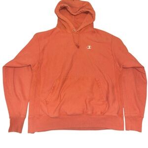 CHAMPION Salmon - Colored Hoodie Size: LARGE